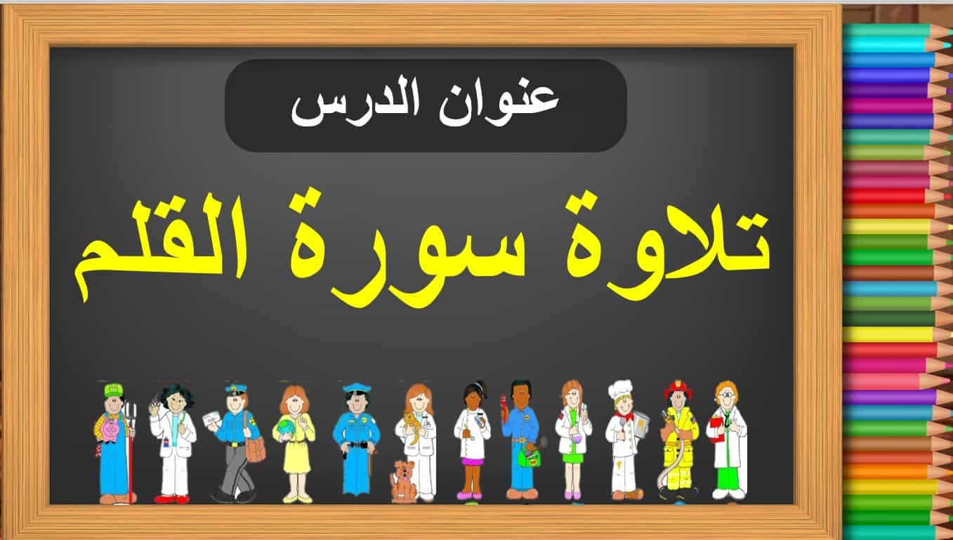 تسميع سورة القلم التربية الإسلامية الصف السادس - بوربوينت