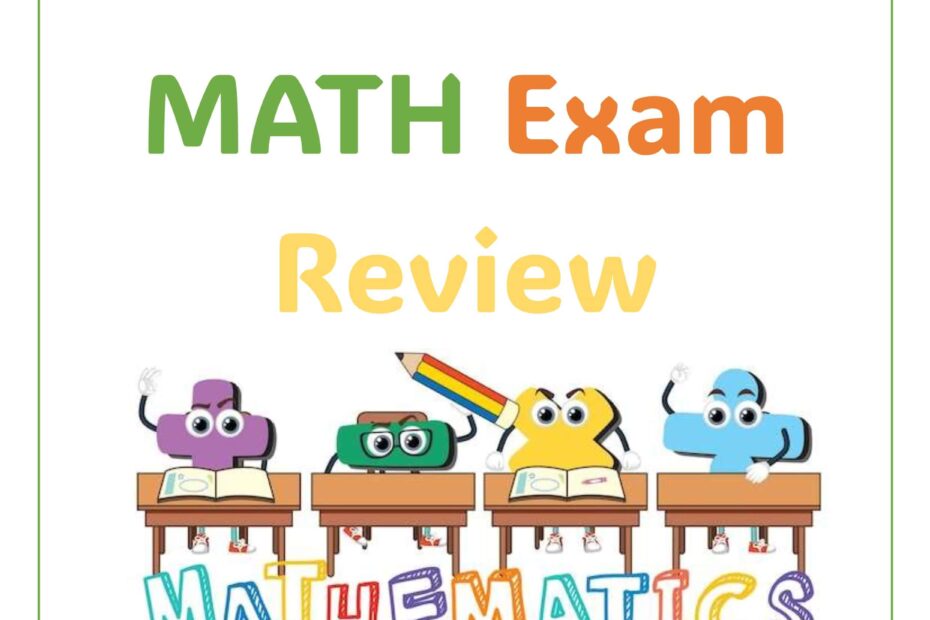حل أسئلة الامتحان Review الرياضيات المتكاملة الصف الثالث