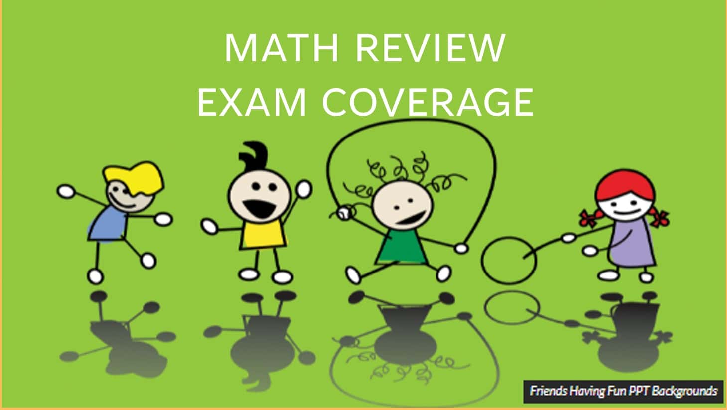 مراجعة REVIEW EXAM COVERAGE الرياضيات المتكاملة الصف الثالث - بوربوينت 