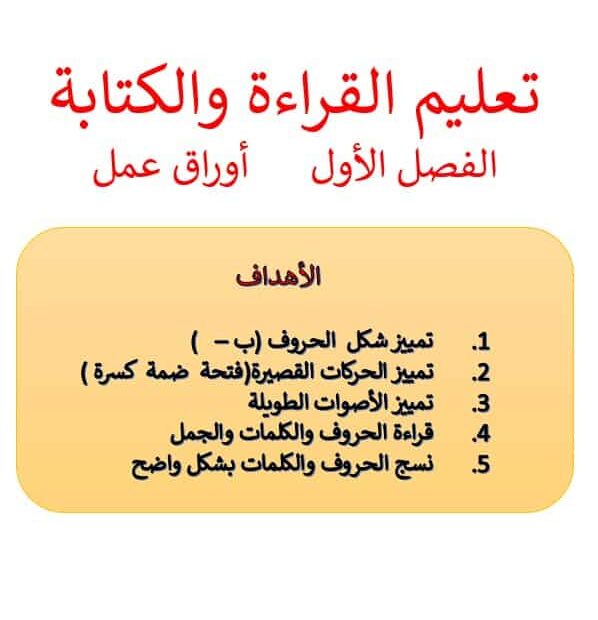 أوراق عمل حرف الباء بالمستويات اللغة العربية الصف الأول - بوربوينت