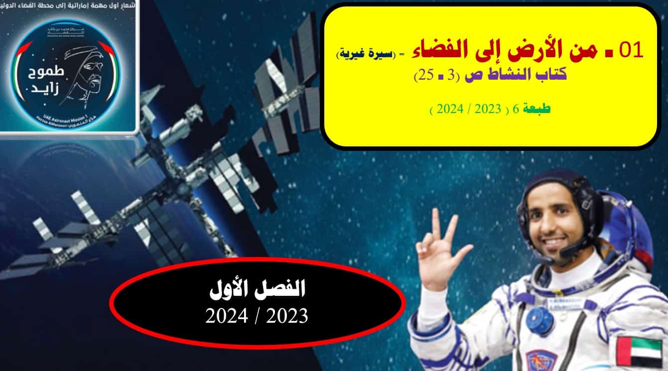 حل الوحدة الأولى من الأرض إلى الفضاء اللغة العربية الصف الخامس - بوربوينت