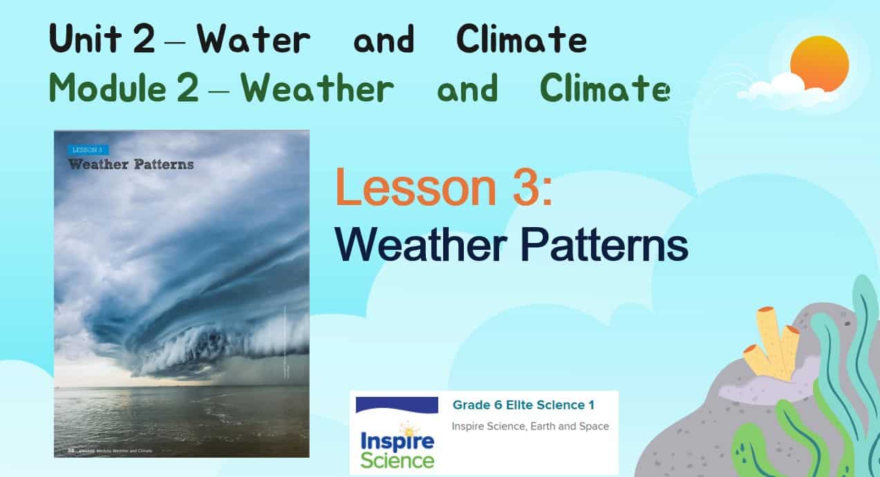 حل درس Weather Patterns العلوم المتكاملة الصف السادس - بوربوينت 