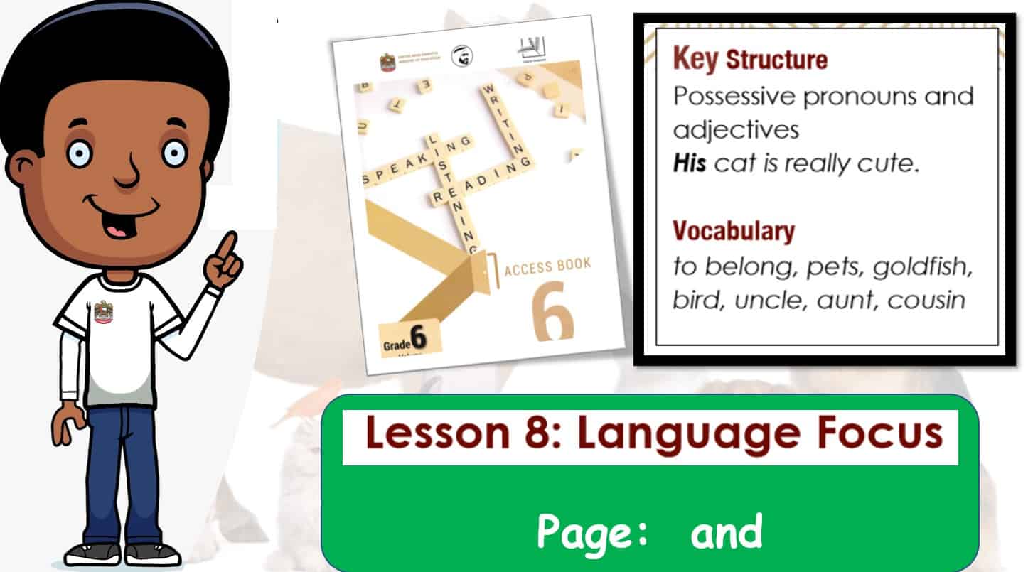 حل درس Language focus اللغة الإنجليزية الصف السادس Access - بوربوينت