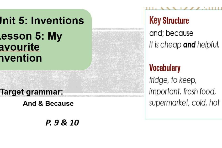 حل درس My favourite invention اللغة الإنجليزية الصف السادس Access - بوربوينت