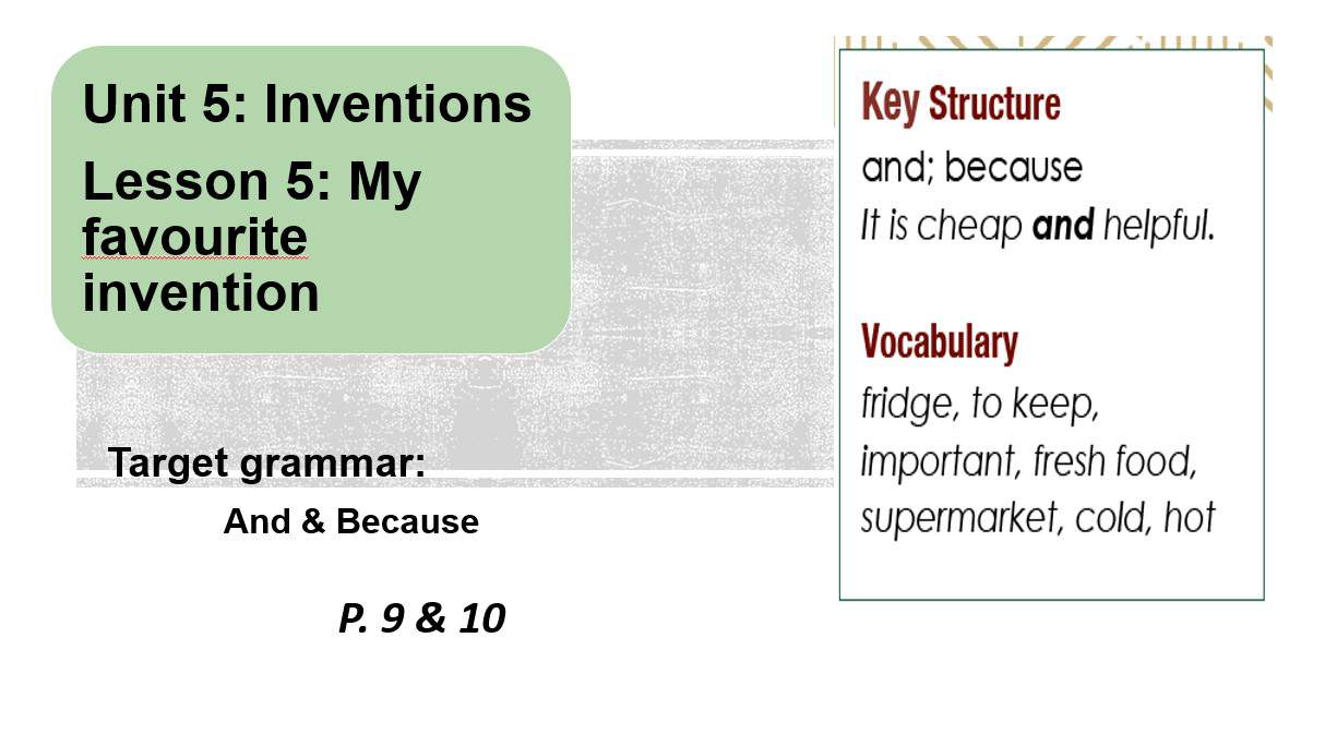 حل درس My favourite invention اللغة الإنجليزية الصف السادس Access - بوربوينت