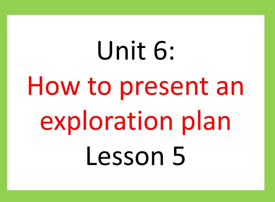 حل درس How to present an exploration plan اللغة الإنجليزية الصف السادس Access - بوربوينت