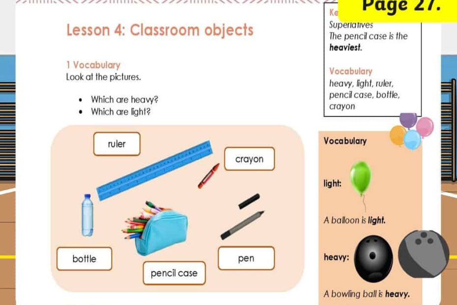 حل درس Classroom Objects اللغة الإنجليزية الصف الرابع Access - بوربوينت