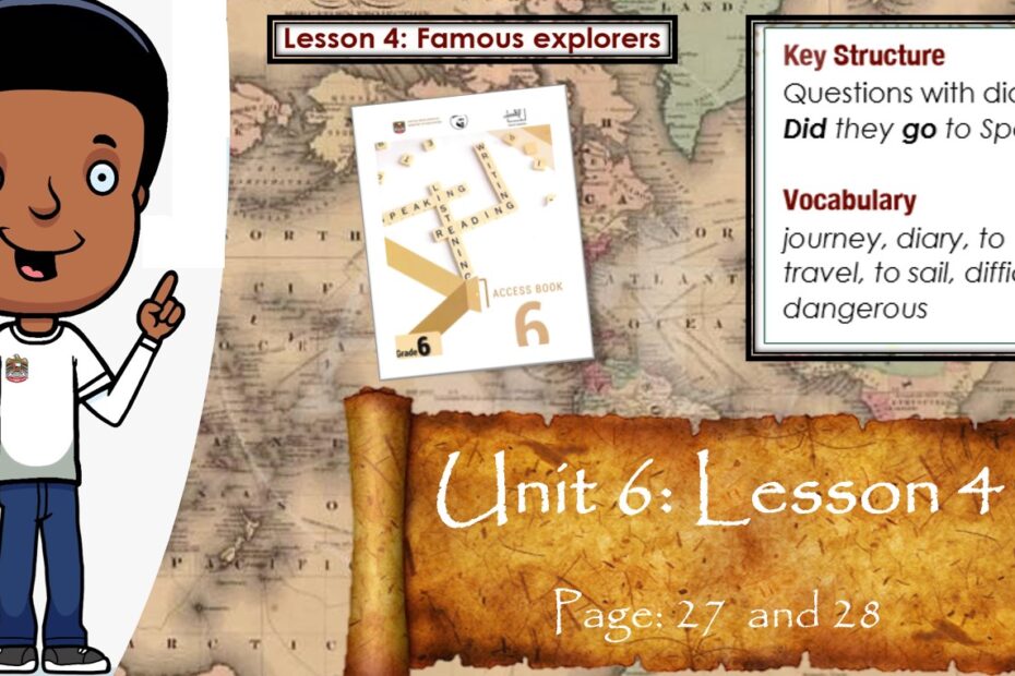 حل درس Famous Explorers اللغة الإنجليزية الصف السادس Access - بوربوينت