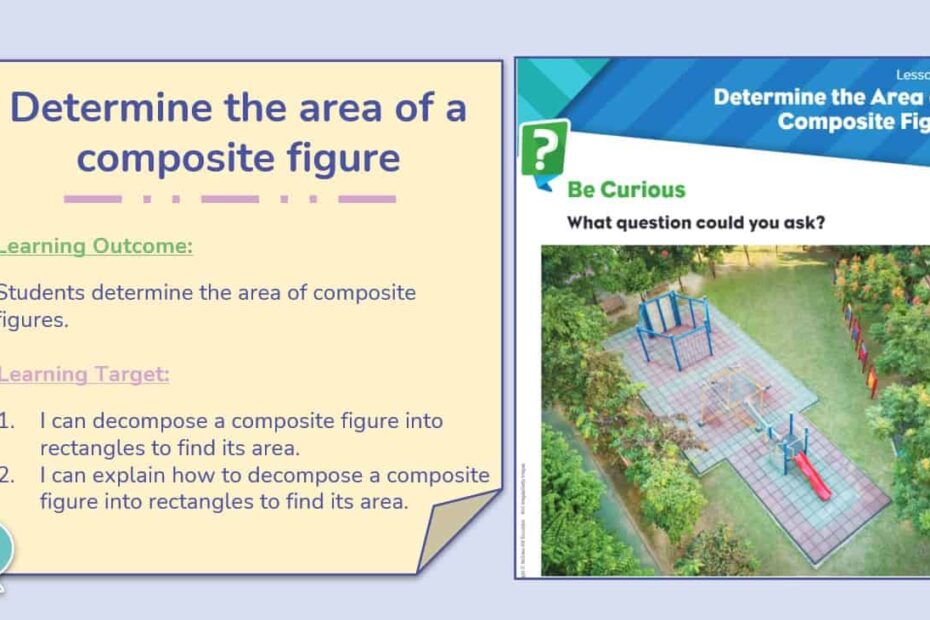 حل درس Determine the area of a composite figure الرياضيات المتكاملة الصف الثالث - بوربوينت