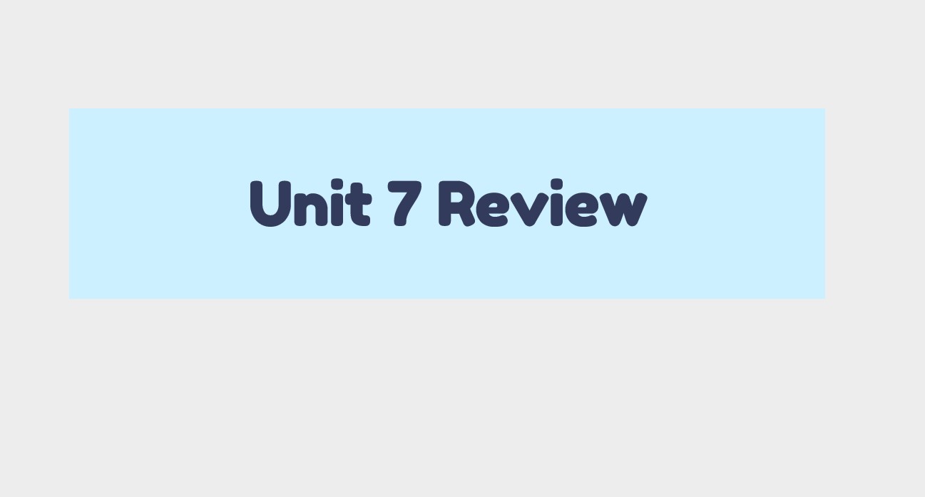 حل مراجعة Unit 7 Review الرياضيات المتكاملة الصف الثالث - بوربوينت