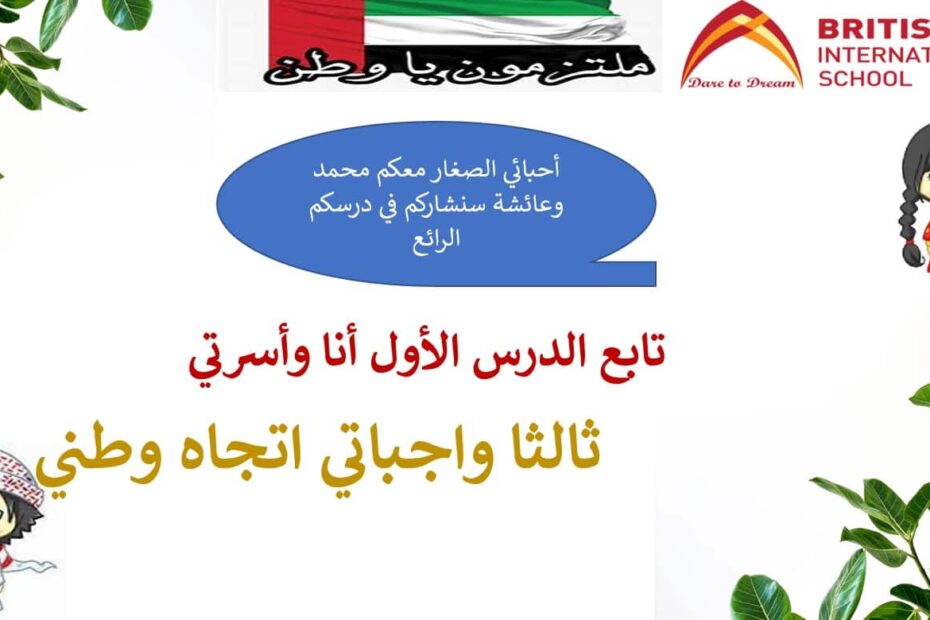 درس واجباتي اتجاه وطني الدراسات الإجتماعية والتربية الوطنية الصف الثالث - بوربوينت