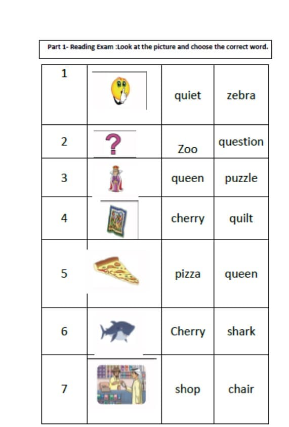 امتحان التقويم الثالث اللغة الإنجليزية الصف الأول 