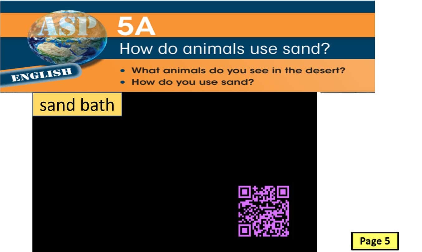 حل درس How do animals use sand اللغة الإنجليزية الصف السادس - بوربوينت 