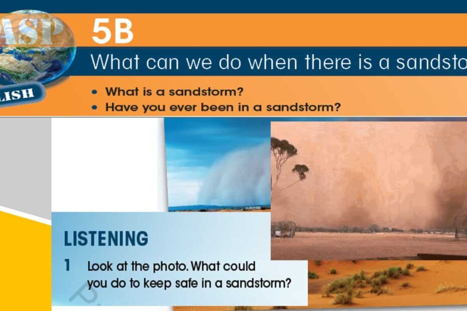 حل درس What can we do when there is a sandstorm اللغة الإنجليزية الصف السادس Elite - بوربوينت