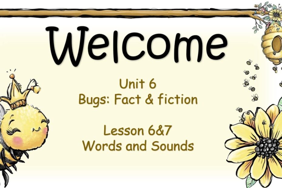 درس Words and Sounds اللغة الإنجليزية الصف الثالث - بوربوينت