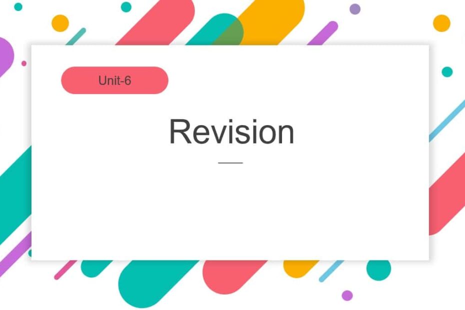 مراجعة Revision Unit 6 اللغة الإنجليزية الصف الثالث - بوربوينت