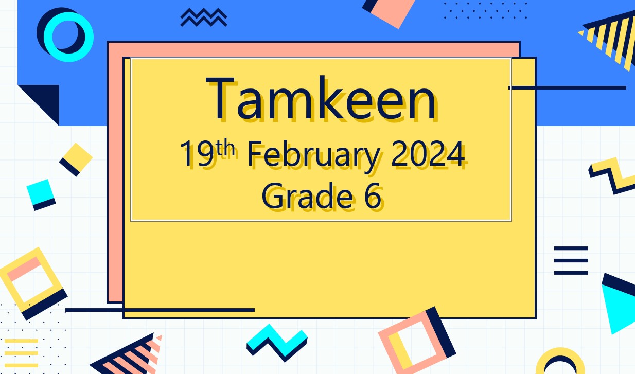 مراجعة Tamkeen اللغة الإنجليزية الصف السادس - بوربوينت 