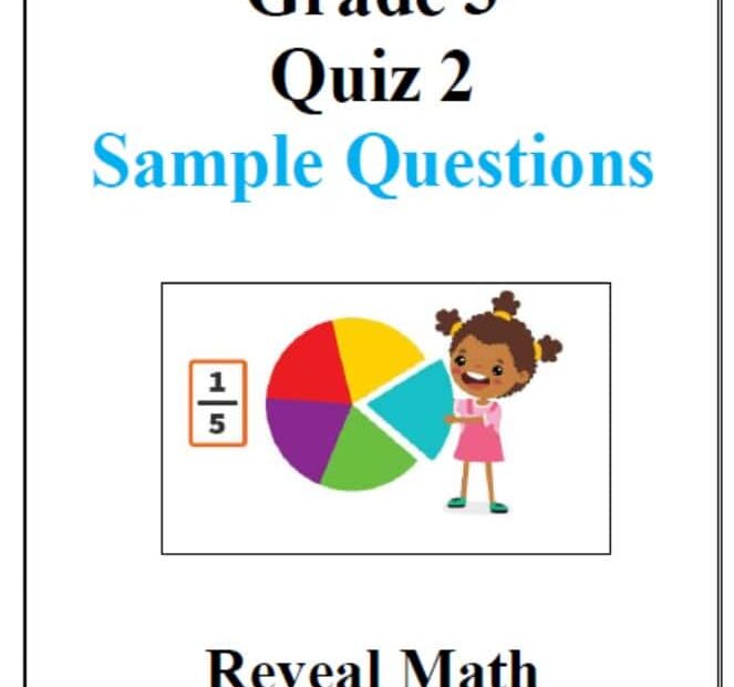حل أوراق عمل Quiz 2 Sample Questions الرياضيات المتكاملة الصف الثالث