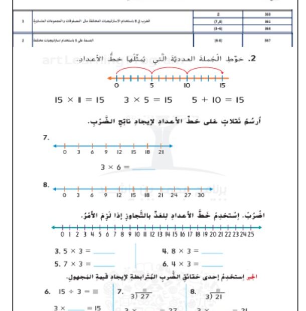 تجميع أسئلة هيكل امتحان الرياضيات المتكاملة الصف الثالث