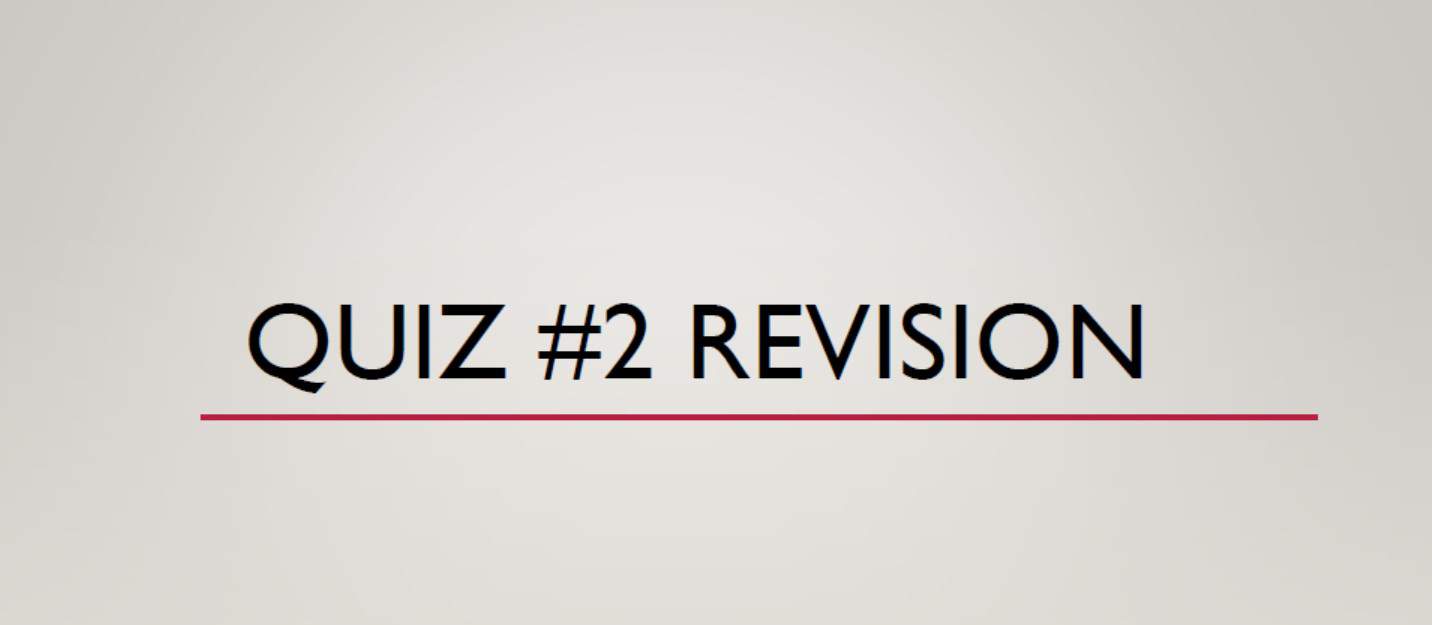 حل أوراق عمل QUIZ 2 REVISION الرياضيات المتكاملة الصف الثالث