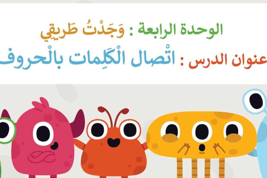 حل درس اتصال الكلمات بالحروف اللغة العربية الصف الثالث - بوربوينت