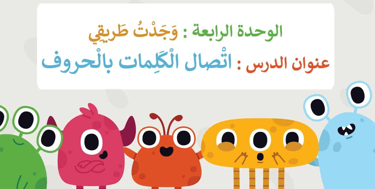 حل درس اتصال الكلمات بالحروف اللغة العربية الصف الثالث - بوربوينت 