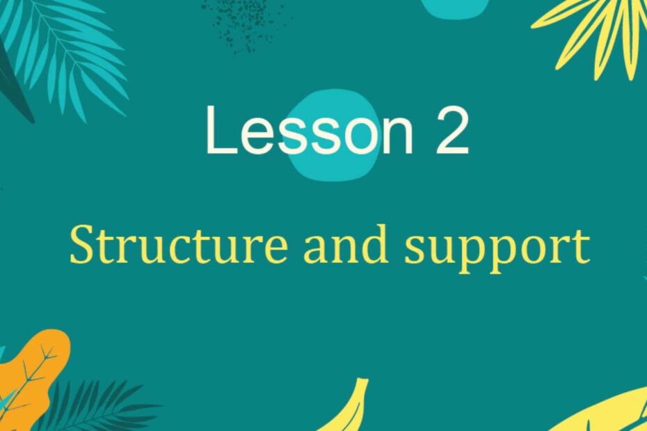 ملخص درس Structure and support العلوم المتكاملة الصف السادس