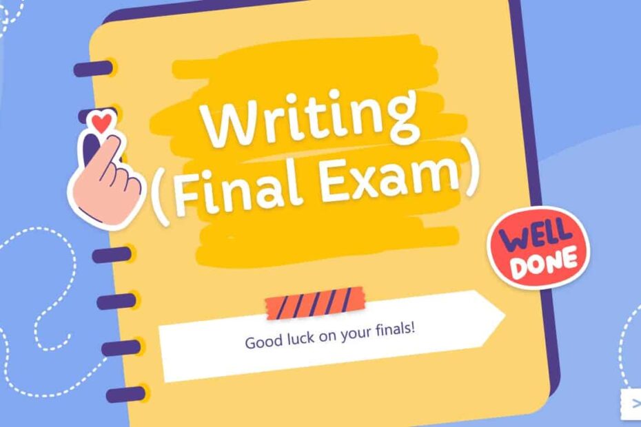 مراجعة Writing Final Exam اللغة الإنجليزية الصف الخامس - بوربوينت