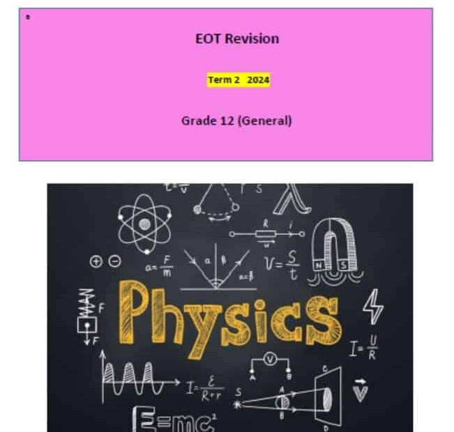 مراجعة شاملة للهيكل الوزاري الفيزياء الصف الثاني عشر عام