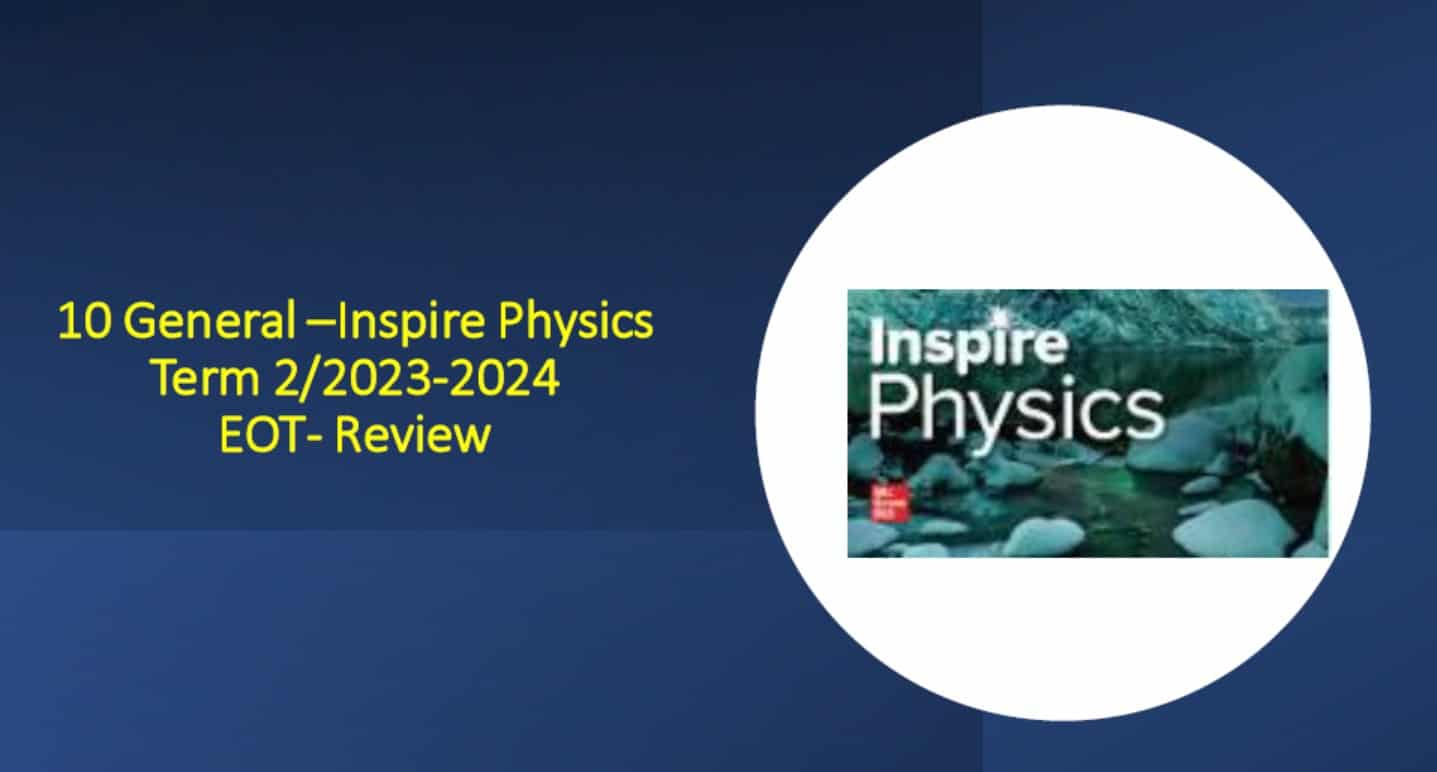 مراجعة صفحات هيكل الفيزياء الصف العاشر انسبير عام