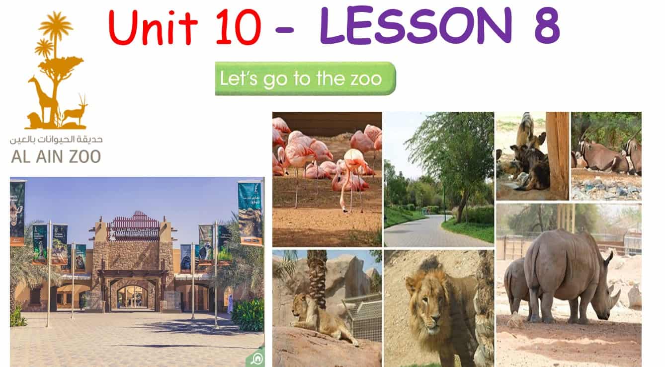 حل درس LESSON 8 Lets go to the zoo اللغة الإنجليزية الصف السادس - بوربوينت