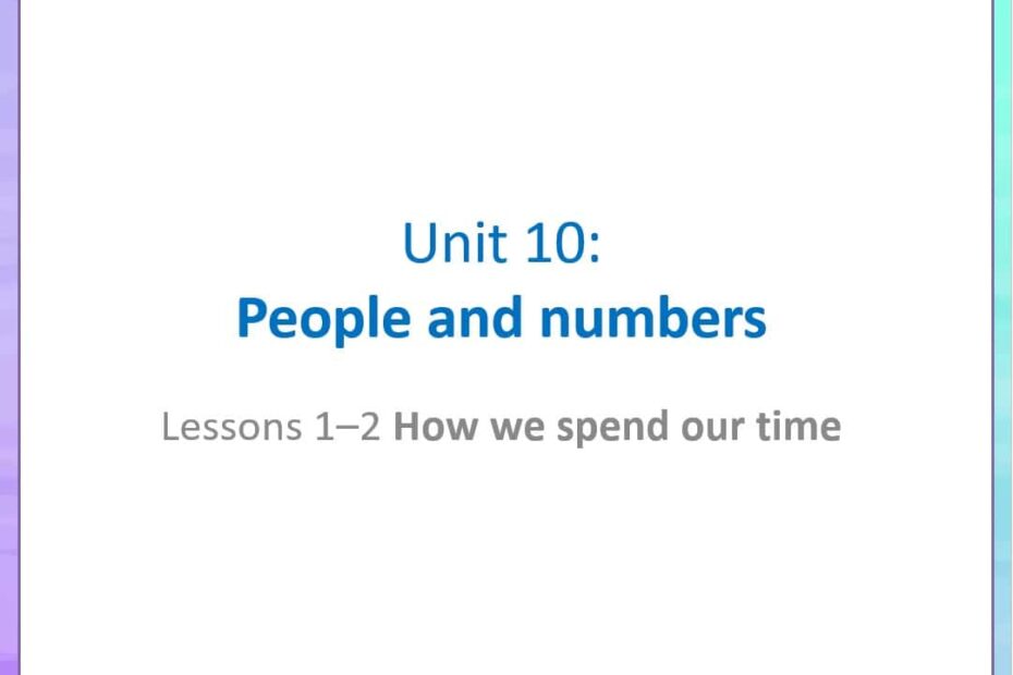 حل درس How we spend our time اللغة الإنجليزية الصف السابع - بوربوينت