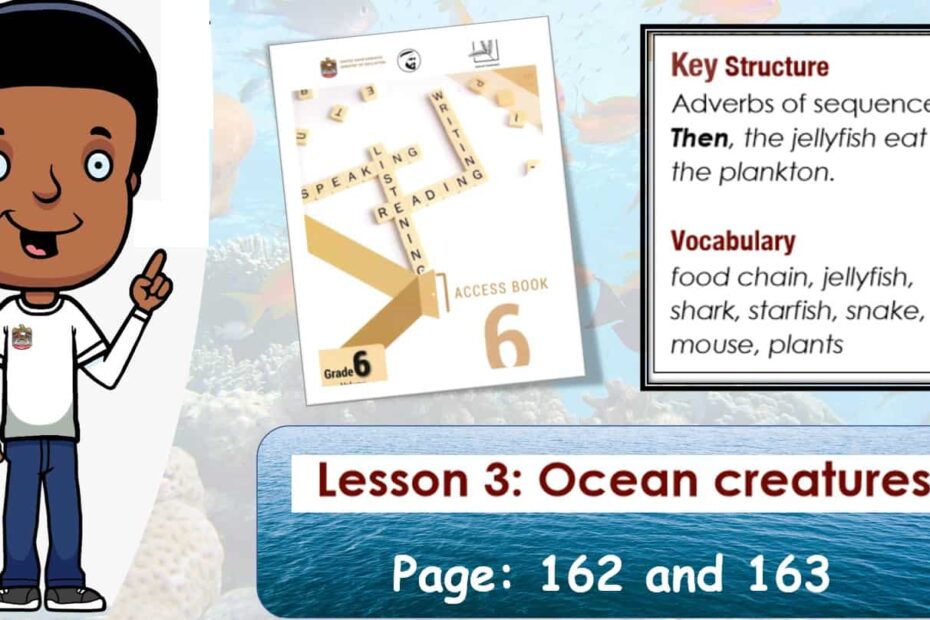 حل درس LESSON 3 Oceans creatures اللغة الإنجليزية الصف السادس Access - بوربوينت