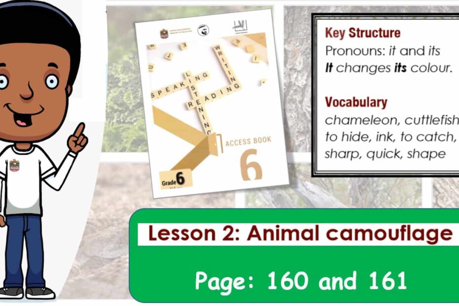 حل درس LESSON 2 animal camouflage اللغة الإنجليزية الصف السادس Access - بوربوينت