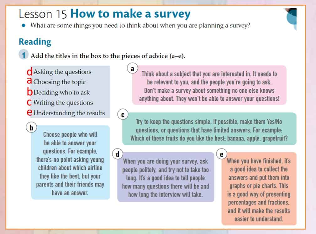 حل درس How to make a survey اللغة الإنجليزية الصف السابع - بوربوينت