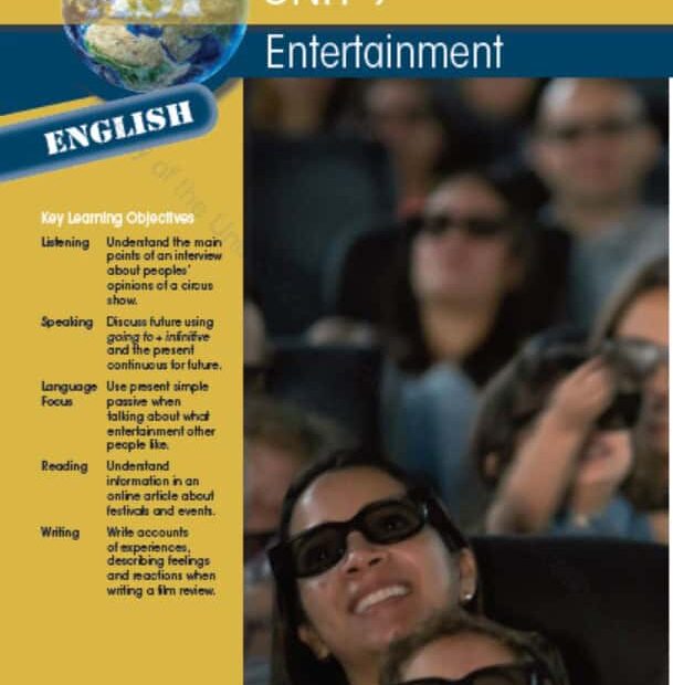 كتاب الطالب Unit 9 Entertainment اللغة الإنجليزية الصف السابع Elite