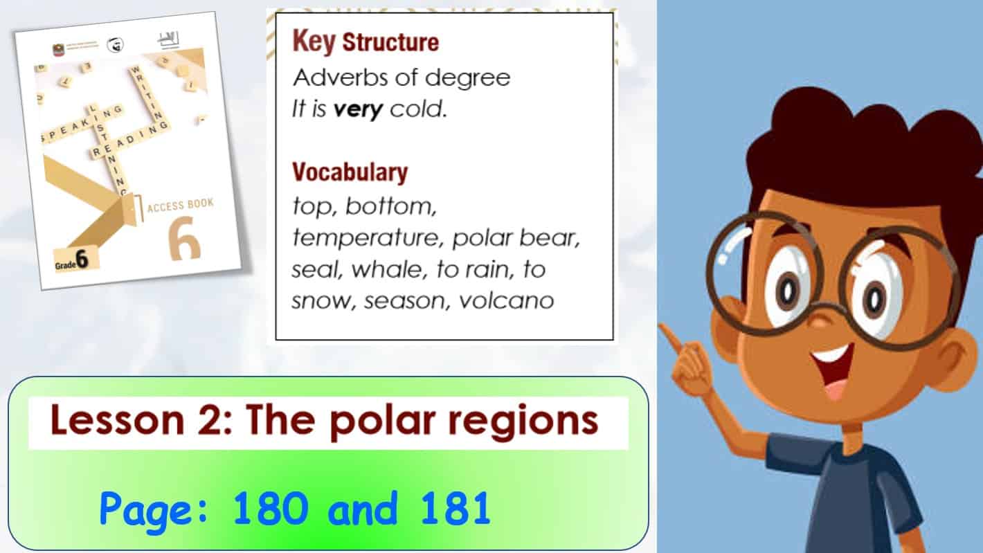 درس LESSON 2 The polar regions اللغة الإنجليزية الصف السادس Access - بوربوينت