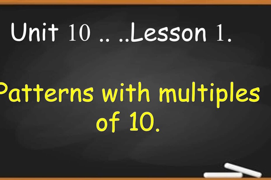 حل درس Patterns with multiples of 10 الرياضيات المتكاملة الصف الثالث - بوربوينت