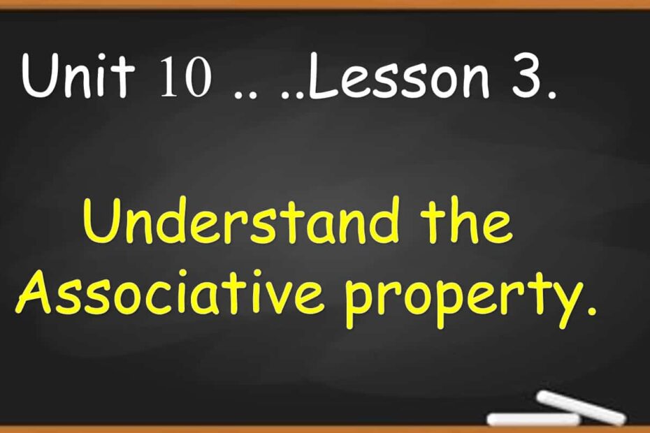 حل درس Understand the Associative property الرياضيات المتكاملة الصف الثالث - بوربوينت
