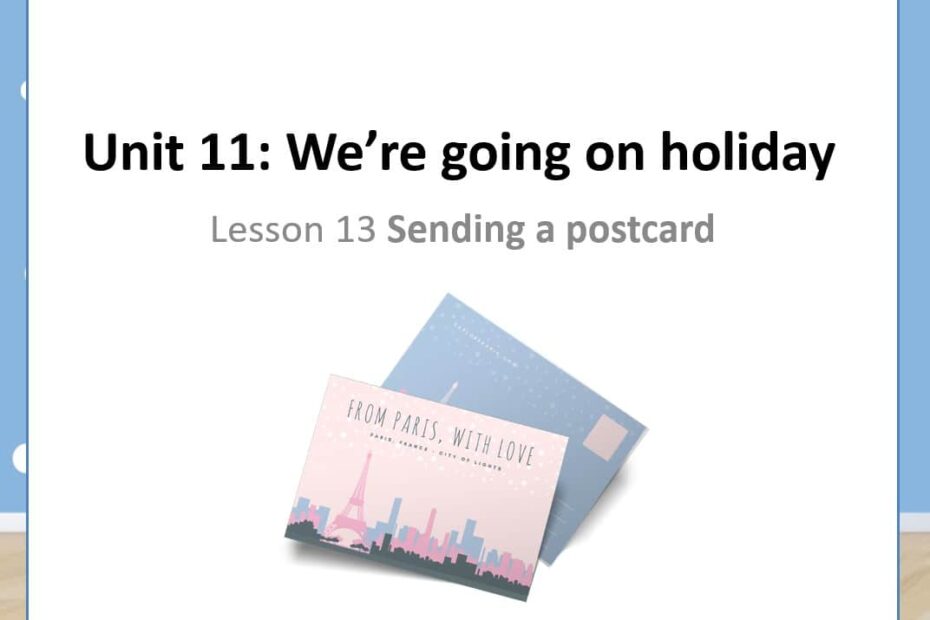 درس Sending a postcard اللغة الإنجليزية الصف السابع - بوربوينت