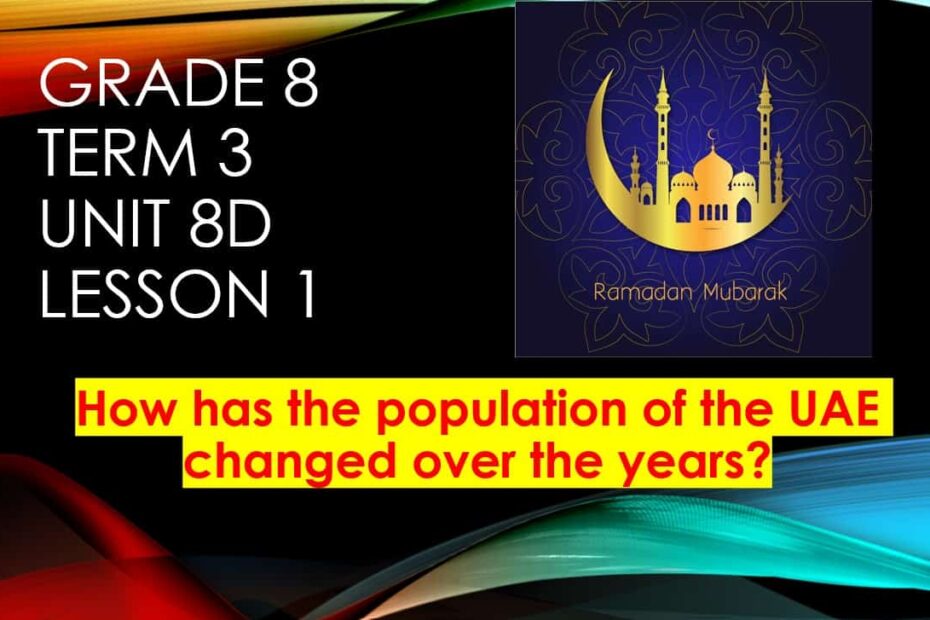 حل درس How has the population of the UAE changed over the years اللغة الإنجليزية الصف الثامن متقدم - بوربوينت