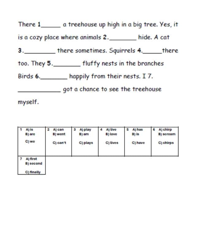 تدريبات قواعد Grammar اللغة الإنجليزية الصف الثالث