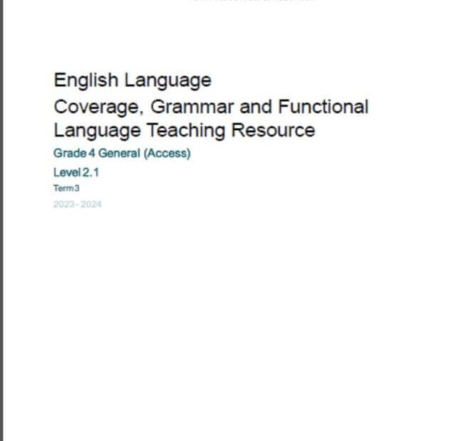 تدريبات للامتحان النهائي اللغة الإنجليزية الصف الرابع أكسس