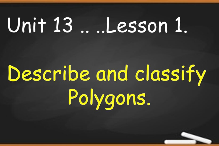 حل درس Describe and classify Polygons الرياضيات المتكاملة الصف الثالث - بوربوينت