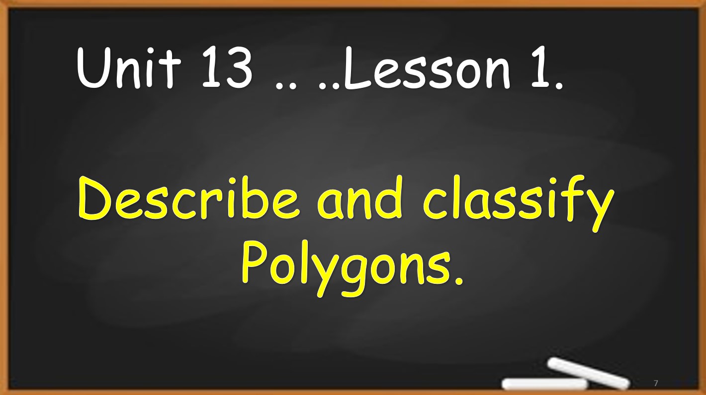 حل درس Describe and classify Polygons الرياضيات المتكاملة الصف الثالث - بوربوينت