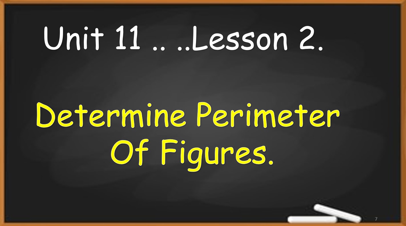 حل درس Determine Perimeter Of Figures الرياضيات المتكاملة الصف الثالث - بوربوينت