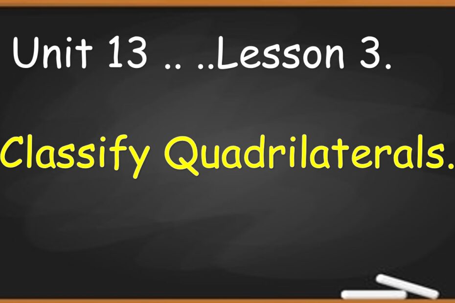 حل درس Classify Quadrilaterals الرياضيات المتكاملة الصف الثالث - بوربوينت