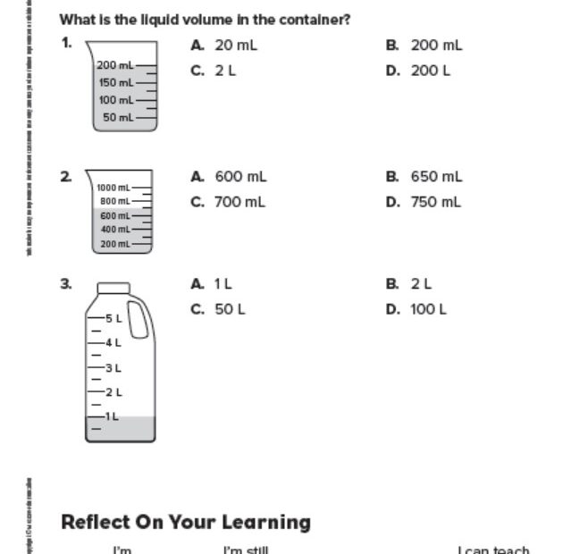 حل أوراق عمل Exit Ticket Unit 12 الرياضيات المتكاملة الصف الثالث