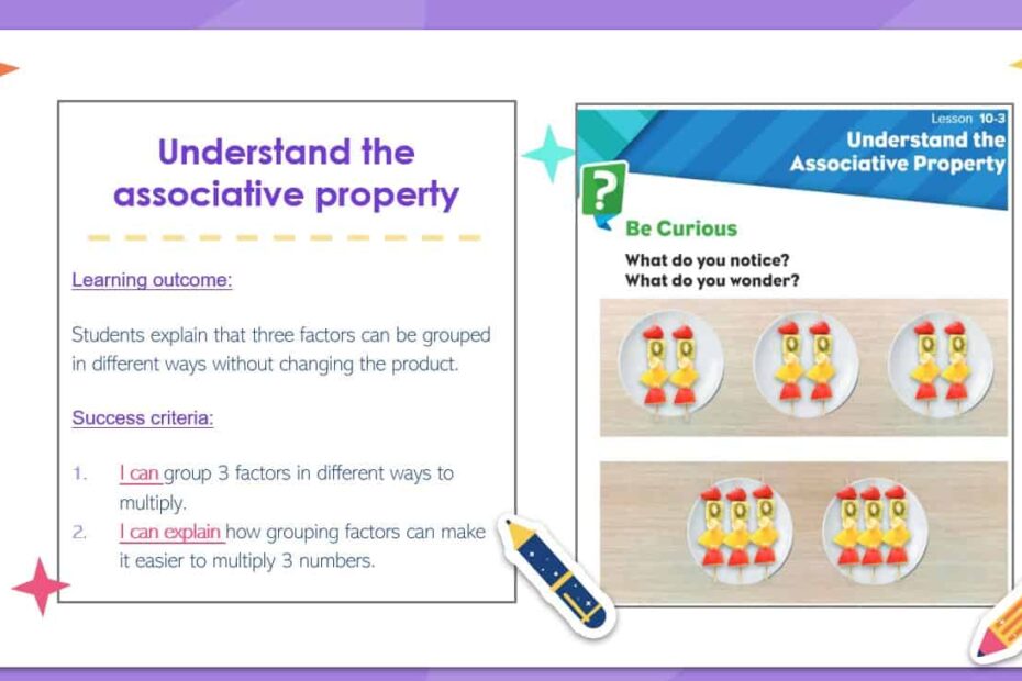 حل درس Understand the associative property الرياضيات المتكاملة الصف الثالث - بوربوينت