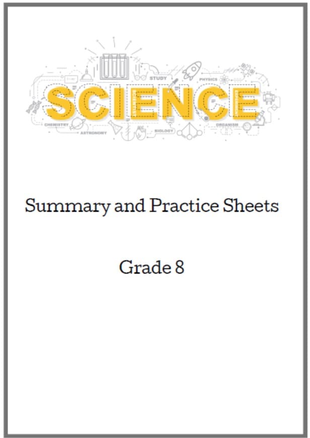 مراجعة Summary and Practice Sheets العلوم المتكاملة الصف الثامن